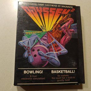 1978 ODYSSEY 2 Bowling & Basketball Video Game CIB Vintage Magnavox Complete